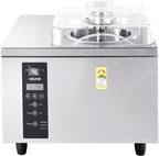 VEVOR Commercial Hard Ice Cream Machine, 500W 1.32 Gal/Hour, Gelato Hard Serve Ice Cream Maker with 2.8L 304 Stainless Steel Cylinder, Auto Clean LED Panel High Productivity for Snack Bar Restaurants