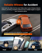 Vantrue N4S 3 Channel Front Inside Rear Dash Cam  2.7K+1440P+1440P WiFi Dash Camera w/PlatePix™  STARVIS 2 x HDR x IR Night Vision  Voice Control  GPS  24/7 Parking Mode  Support 1TB Max
