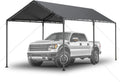Outdoor Carport 10x20ft Heavy Duty Car Tent, Portable Garage Canopy Storage Shed, All-Season Tarp Tent for Car, Party (GY)
