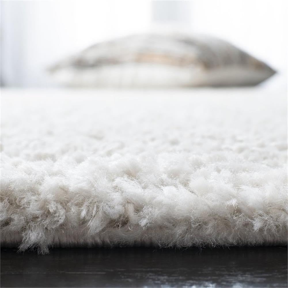 SAFAVIEH August Shag Collection Area Rug - 9' x 12', Beige, Solid Design, Non-Shedding & Easy Care, 1.2-inch Thick Ideal for High Traffic Areas in Living Room, Bedroom (AUG900D)