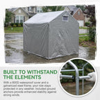 Outdoor Storage Portable Shed, 3/4 inch Thick Support Rods & Bolted Frame (Not Socket), Rolled Up Doors and Ventilation Window, Tent Garage 6 × 8 × 6 FT