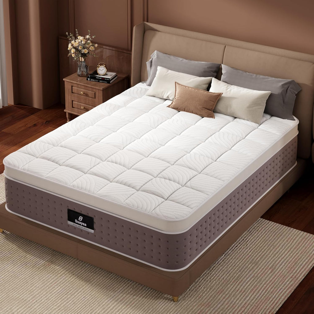 King Size Mattress 14 Inch, Hybrid King Mattress in a Box, Medium Firm Mattresses with Individual Pocket Springs and Soft Memory Foam for Cooler Sleep, Pressure Relief, Motion Isolation