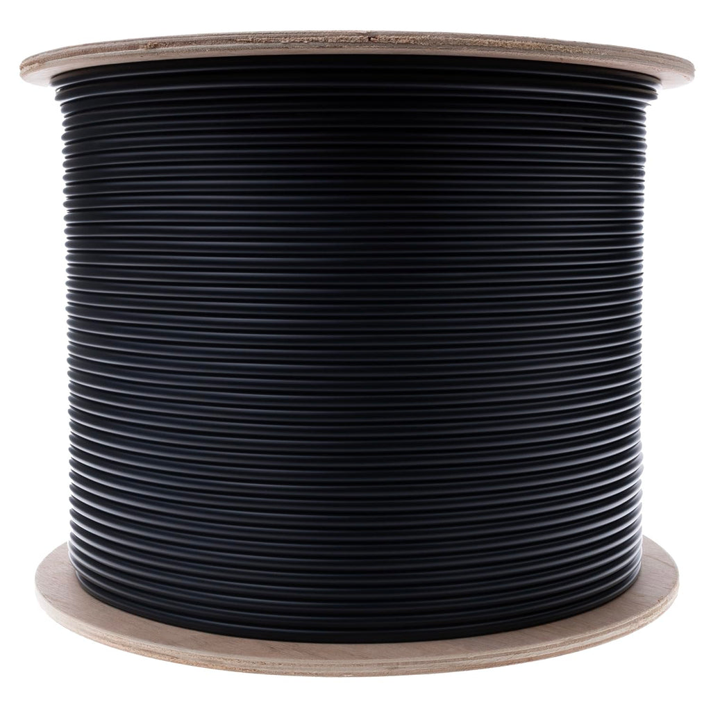 CableWholesale 1000ft Black 24-Strand Fiber Optic Cable Multimode 50/125 OM3  Corning ClearCurve  Plenum Rated  Indoor/Outdoor High-Speed 10G Networking
