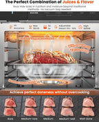 Nuwave Combi Steam Oven, Non-Toxic Stainless Steel Multi-Cooker with Air Fry, Sous Vide, Toast & More, 50-450°F Precision, 120 Presets, Moisture Control, Programmable, Easy to Clean, 16 quarts