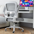 TRALT Office Chair - Ergonomic Desk Chair with Adjustable Lumbar Support, Mesh Computer Chair, Executive Chairs for Home Office Comfortable Lumbar Support (Ash Gray)
