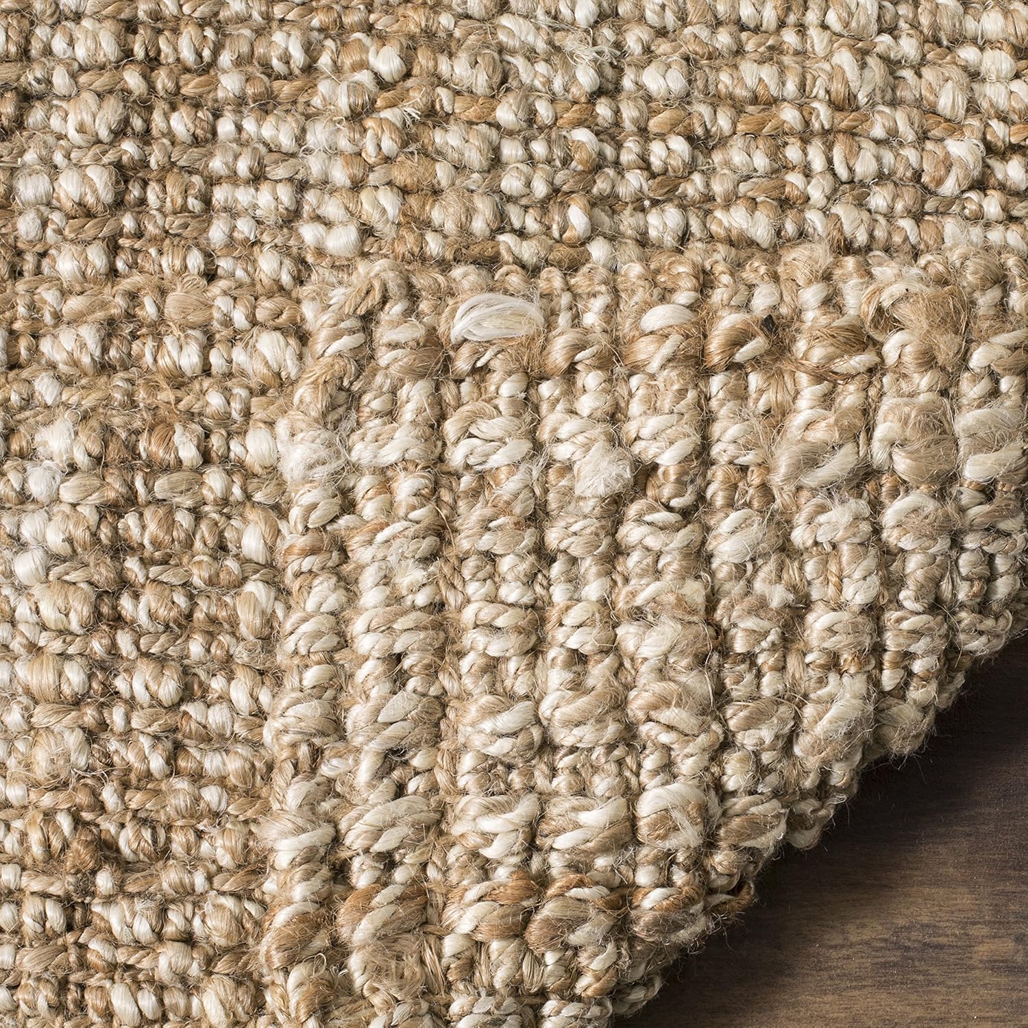 SAFAVIEH Natural Fiber Collection Area Rug - 9' x 12', Natural, Handmade Jute, Ideal for High Traffic Areas in Living Room, Bedroom (NF456A)
