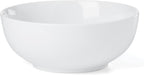 Oneida Serveware, 24 Seven 3-Piece Nesting Bowl Set With Wood Stand, Porcelain Material Wooden Stand, Home And Kitchen, Dishwasher And Microwave Safe, Serving Bowls, Salad Bowl (White, 4 Pieces)