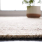 SAFAVIEH Vermont Collection Area Rug - 9' x 12', Beige & Ivory, Handmade Wool, Ideal for High Traffic Areas in Living Room, Bedroom (VRM807B)