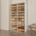 ANTBOX Foldable Shoe Rack Cabinet with Clear Doors, Extra Large Shoe Organizer for Entryway & Closet, Portable Dust-Free Storage Shelf Holds 40 Pairs (X-Large 40 Pairs)