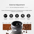 1Zpresso K-Ultra Manual Coffee Grinder Silver with Carrying Case, Assembly Consistency Grind Stainless Steel Conical Burr, Foldable Handle, Numerical External Adjustable Setting, All-Round Grinder