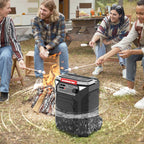 Monster Rockin' Roller 360 Indoor/Outdoor Portable Bluetooth Speaker | Up to 240W of 360 Degree Sound & Up to 100 Hours of Playtime | Includes Microphone