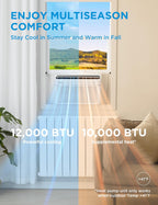 Midea Inverter Window Air Conditioner with Heat – Quiet Window AC Unit and Heat Combo with Dehumidifier – Cools up to 550 Sq. Ft. – Energy Star Rated, Smart Control, Remote, 12,000 BTU