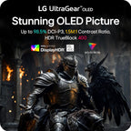 LG 32GX870A-B 32-inch Ultragear 4K UHD (3840 x 2160) OLED Gaming Monitor  Dual-Mode  240Hz  0.03ms  NVIDIA  AMD FreeSync Premium Pro  VESA DisplayHDR True Black 400  USB Type-C  DP2.1