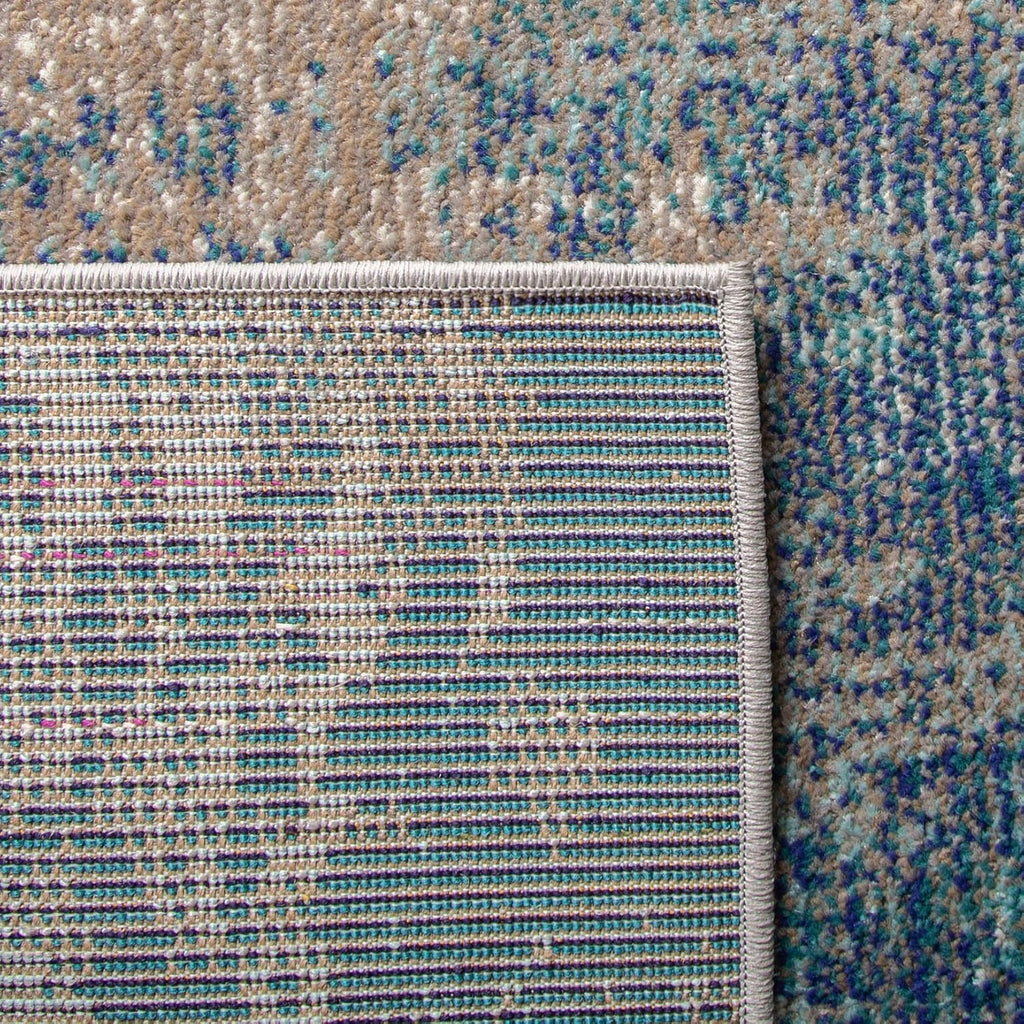 SAFAVIEH Madison Collection X-Large Area Rug - 12' x 18', Blue & Grey, Modern Boho Abstract Design, Non-Shedding & Easy Care, Ideal for High Traffic Areas in Living Room, Bedroom (MAD440M)