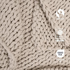 Bearaby Weighted Blanket 15 lbs (40"x72") – Driftwood Blanket Recycled Polyester – Eco-Friendly, Heavy Throw for Adults – Soft, Breathable, Sustainable Comfort