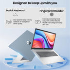 HP 17.3" LED Business & Home Touchscreen Laptop  AMD Ryzen 5 7430U  32GB RAM  1TB PCIe SSD  Fingerprint Reader  Backlit Keyboard  HD Camera  HDMI  Wi-Fi 6  Windows 11 Pro  Blue