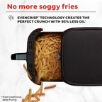 Instant Pot Vortex 5.7QT Air Fryer, Custom Program Options, 4-in-1 Functions, EvenCrisp Technology that Crisps, Roasts, Bakes and Reheats, 100+ In-App Recipes, from the Makers of Instant Pot, Black