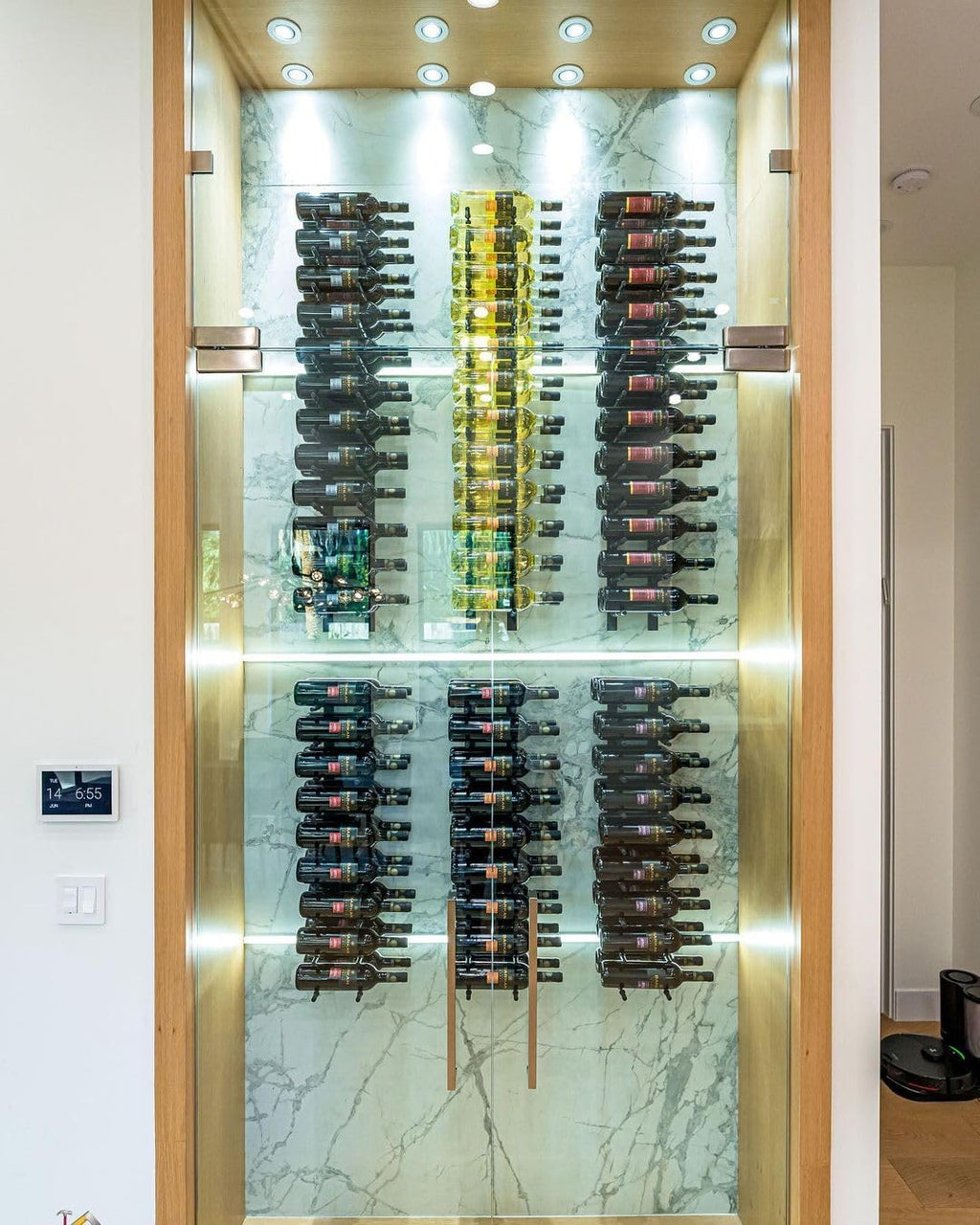 Ultra Wine Racks Wall Mounted Label-Out Wine Racks (4 Foot 3 Deep, Matte Black, 36 Wine Bottles) - Modern Metal Wine Storage, for Home Bar, Kitchen, Dining Rooms, & Wine Cellars