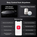 roborock Saros 10 Robot Vacuum and Mop, 22,000Pa Suction, AI Obstacle Avoidance, 3.14-inch Ultra Thin, Intelligent Dirt Detection, Zero Tangling Main Brush, Hot Water Mop & Dock Self Cleaning