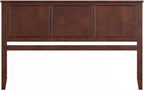 AFI, Madison King Solid Wood Panel Headboard, Walnut