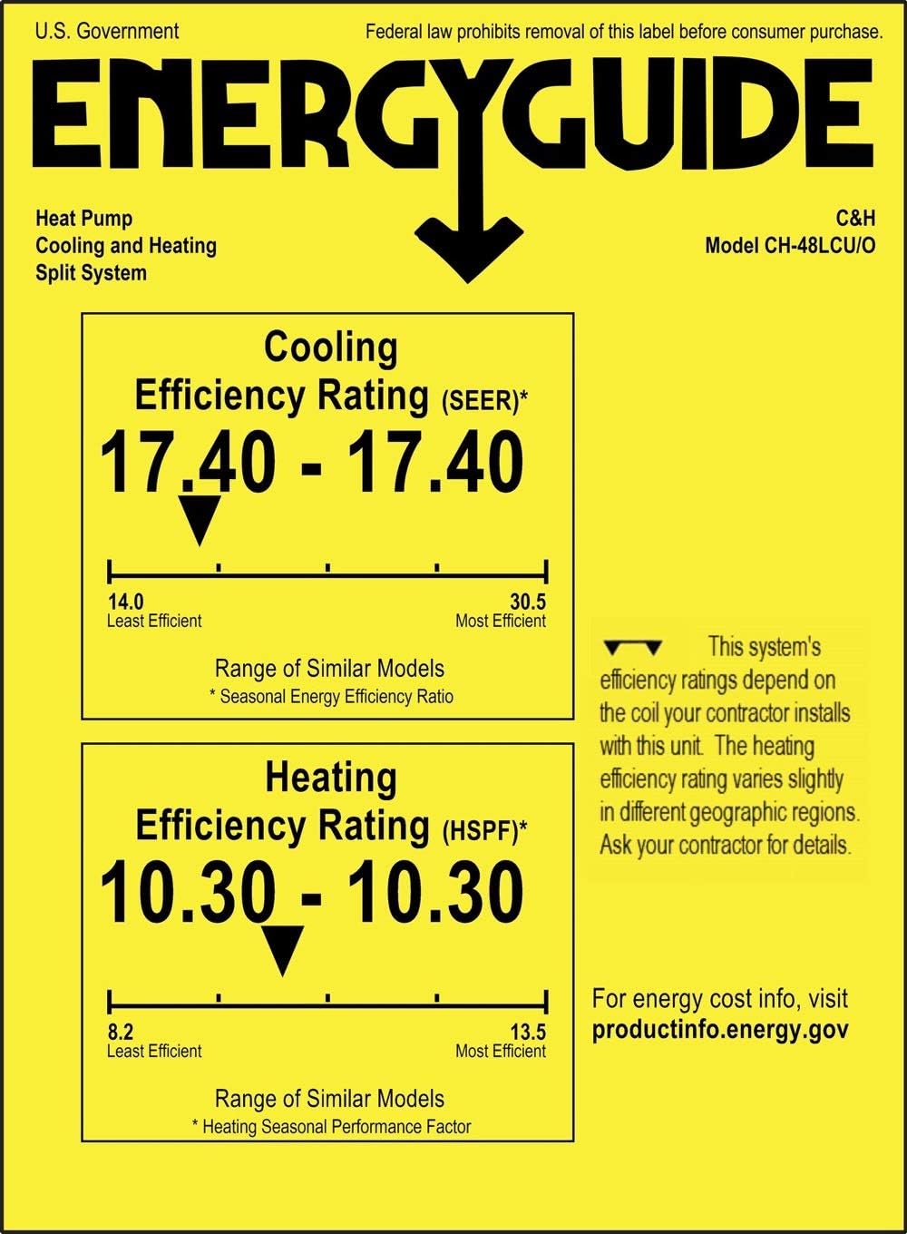 Cooper & Hunter 48,000 BTU 230V Concealed Slim Ducted Mini Split Air Conditioner & Heat Pump – 17.1 SEER2 Inverter System – Includes 25FT Installation Kit – Ducted AC/Heating