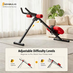 NEWBULIG Ab Machine, Abs Workout Equipment for Home Gym, Adjustable Ab Trainer Machine for Stomach Workout, Foldable Abdominal Trainer