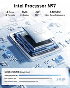 KAMRUI GK3Plus Mini PC, 16GB RAM 512GB M.2 SSD Mini Computers