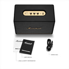 Marshall Woburn III Bluetooth Home Speaker - Loud Stereo Sound with Bass and Treble Controls | Plug-in Powered | Record Player Compatible | HDMI  RCA  3.5 mm Aux Inputs - Black