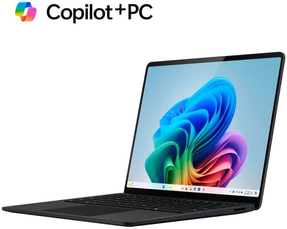 Microsoft Surface Laptop (2024)  Windows 11 Copilot+ PC  13.8" Touchscreen Display  Snapdragon X Elite (12 core)  16GB RAM  1TB SSD Storage  Black