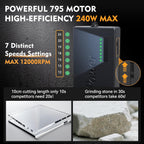 Mini Table Saw for Crafts[Dual 795 Motors & Switches] Max 200W/12,000RPM/26mm Adjustable Height Table Saw with Accessories.Gift for Men and Women's Creating Handmade Gifts,Exploring Hobbies,Models