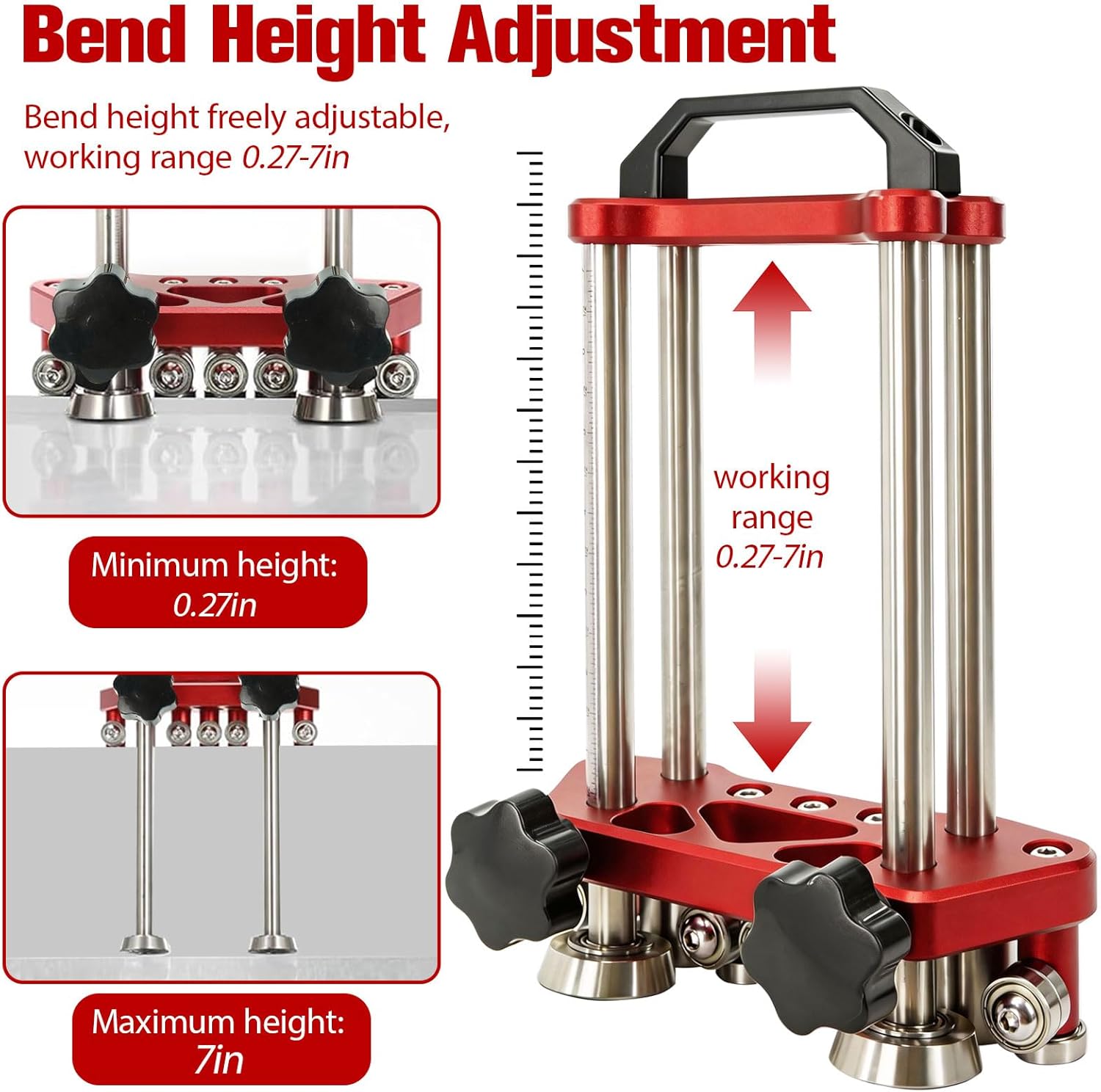 Metal Sheet Rollers&Bending Tools, dual-station metal sheet rollers,Suitable for 0-100° Bending Range&metal sheet Bending Machine with Anti-damage paint surface & Precision Scale 4-Year Warranty