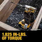 DEWALT 20V MAX XR Impact Driver, 1/4 Inch High Torque Brushless 3 Speed Premium Cordless with LED Light, Extended Runtime, Tool Only (DCF845B)