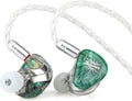 Linsoul Kiwi Ears Orchestra Lite Performance Custom 8BA in-Ear Monitor IEM with Detachable 4-core 7N Oxygen-Free Copper OFC Cable  Handcrafts Faceplate for Audiophile Studio Musician (Green)