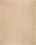 SAFAVIEH Palm Beach Collection Area Rug - 8' x 10', Sand, Sisal & Jute Design, Ideal for High Traffic Areas in Living Room, Bedroom (PAB351A)