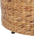 SAFAVIEH Home Collection – Jesse Wicker Coffee Table, Fully Assembled, Natural Fiber Accent Coffee Table with Iron Legs, Modern Coastal Style (SEA7035A)