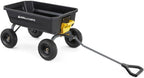 7GCG-NF Heavy-Duty Poly Dump Garden Cart with No-Flat Tires, 7 Cubic Feet, 1200-Pound Capacity, Black, Amazon Exclusive