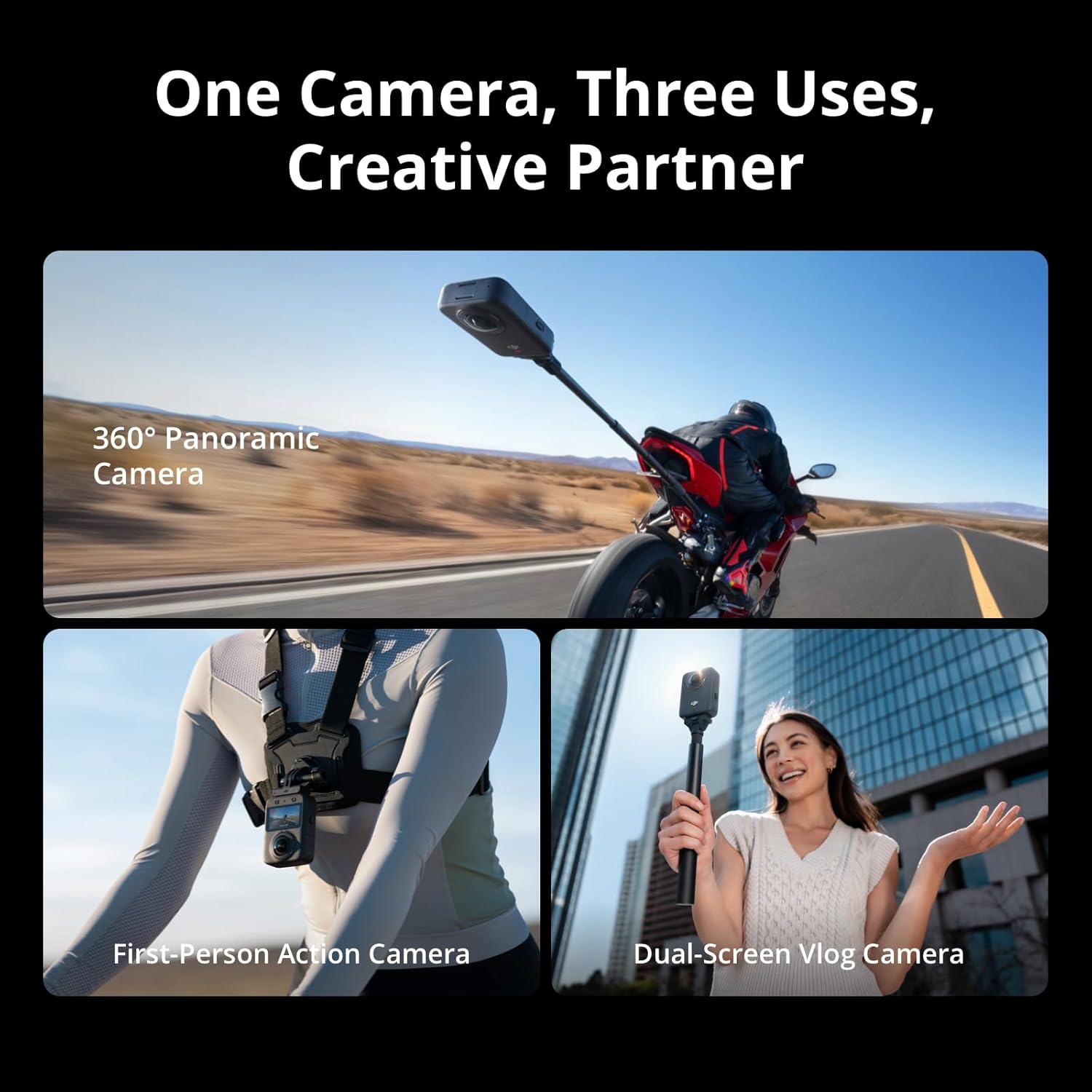 DJI Osmo 360 Camera Standard Combo  Waterproof 360° Action Camera with 1-Inch 360° Imaging  Native 8K 360° Video  105GB Built-in Storage  120MP 360° Photo  100-Min 8K Recording  360 Action Camera