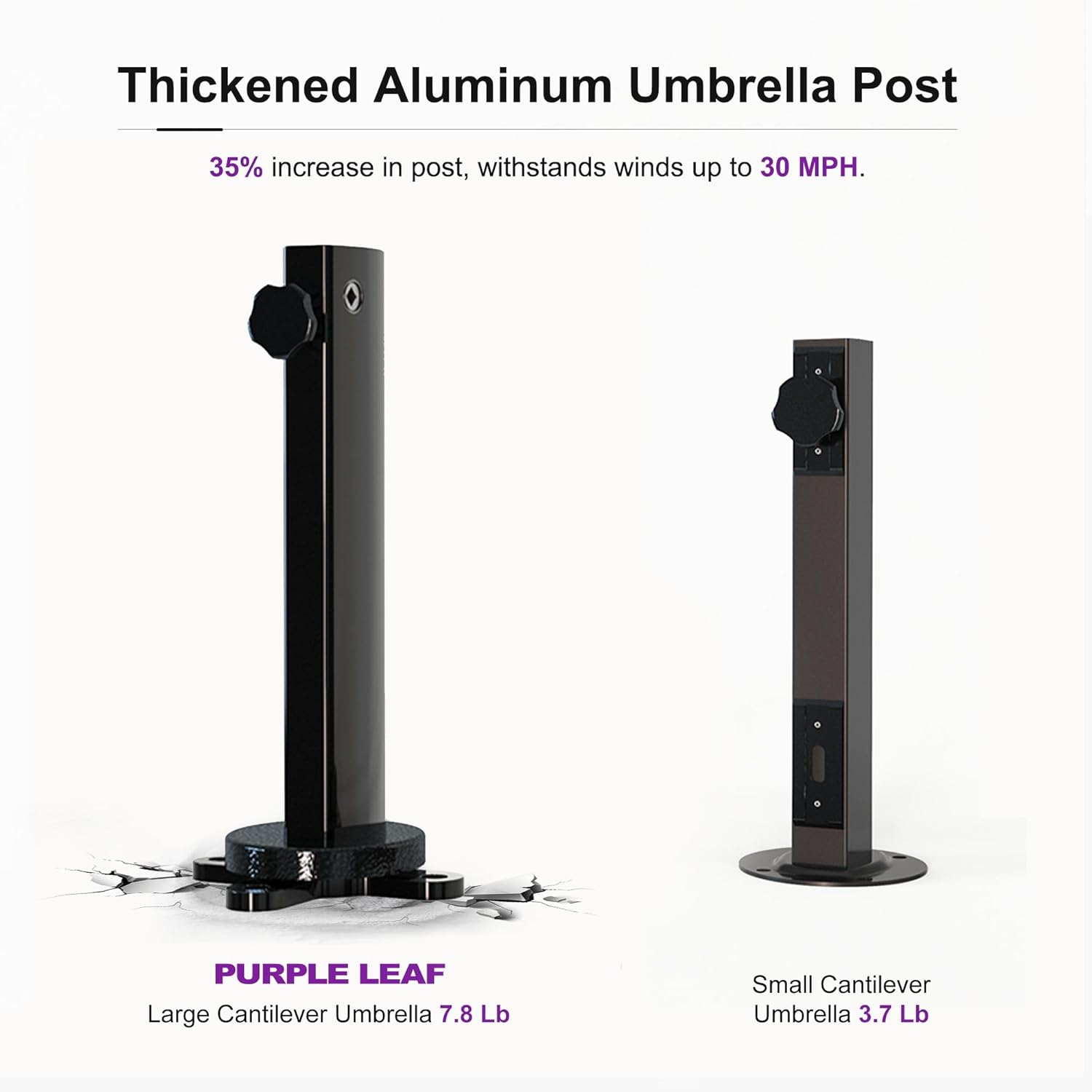 PURPLE LEAF 10' X 13' Cantilever Outdoor Umbrellas Large Patio Umbrella Hanging Double Top Rectangle Offset Umbrella with 360°Rotation Tilting Umbrella Outdoor Patio Taupe