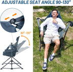 TIMBER RIDGE Hammock Camping Chair with Adjustable Backrest, Heavy Duty Folding Hammock Chair Supports 300lbs, Portable Hammock Chair for Camping, Travelling and Patio, Blue