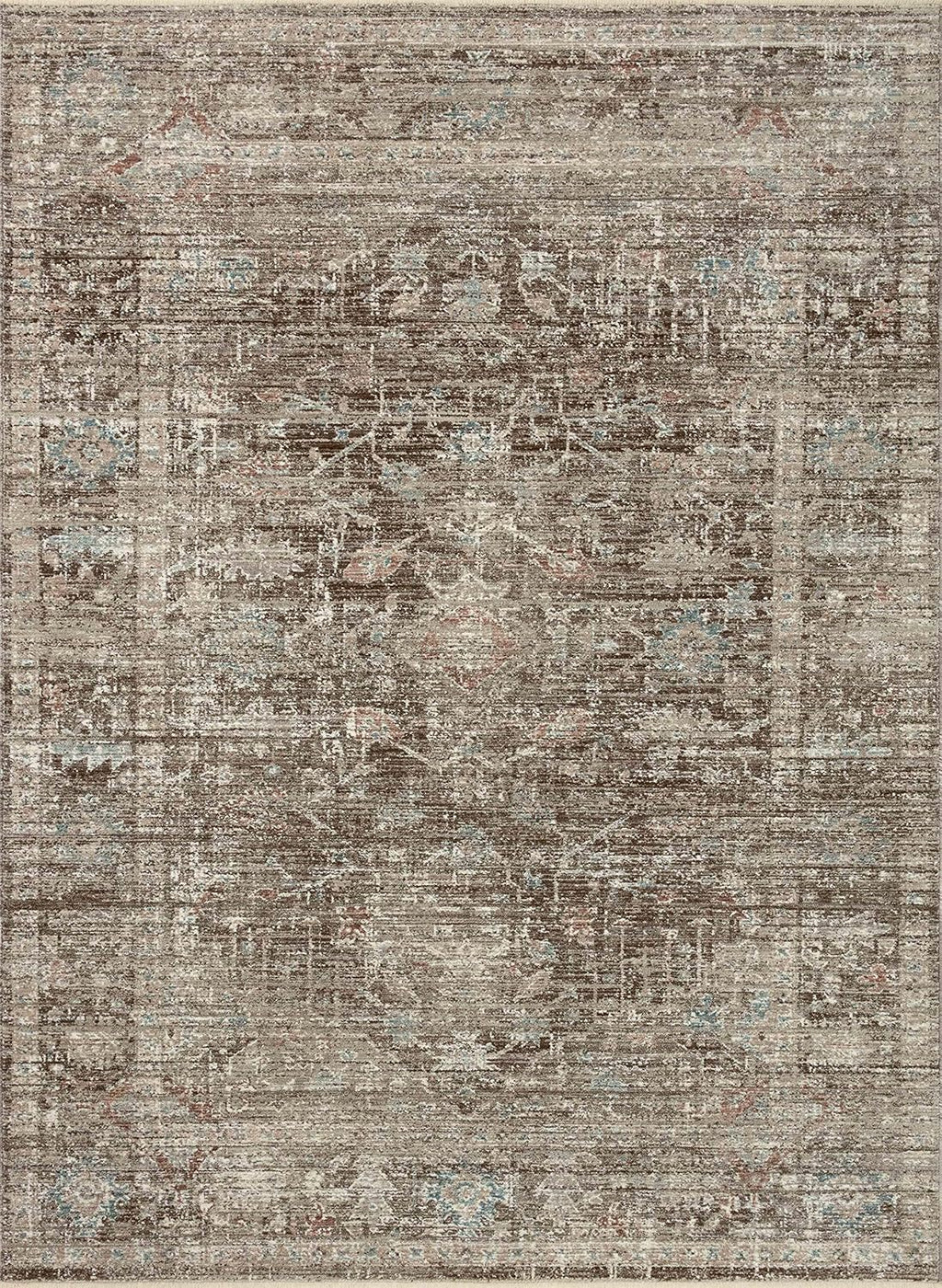Loloi Magnolia Home by Joanna Gaines Millie Collection MIE-03 Charcoal/Dove 7'-10" x 10', .25" Pile Height, Area Rug