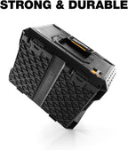 ToughBuilt StackTech Large Tool Box with Auto-Locking Interface, Self-Aligning Top, One-Hand Latch, Accessory Rails, Lock Points & IP65 Protection