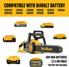 ReliaRoads 16-Inch Brushless Chainsaw, 40V (2 x 20V MAX) Cordless Battery Powered Chain Saw Kit (Includes 2 Chains) Compatible DeWALT Battery for Wood/Tree Cutting and Pruning (Battery Not Included)