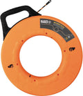Klein Tools 50376 150-Foot Fish Tape, High-Flex Polyester, 3 Strand Braided Wire Puller Electrical Fish Tape with Non-Conductive Tip