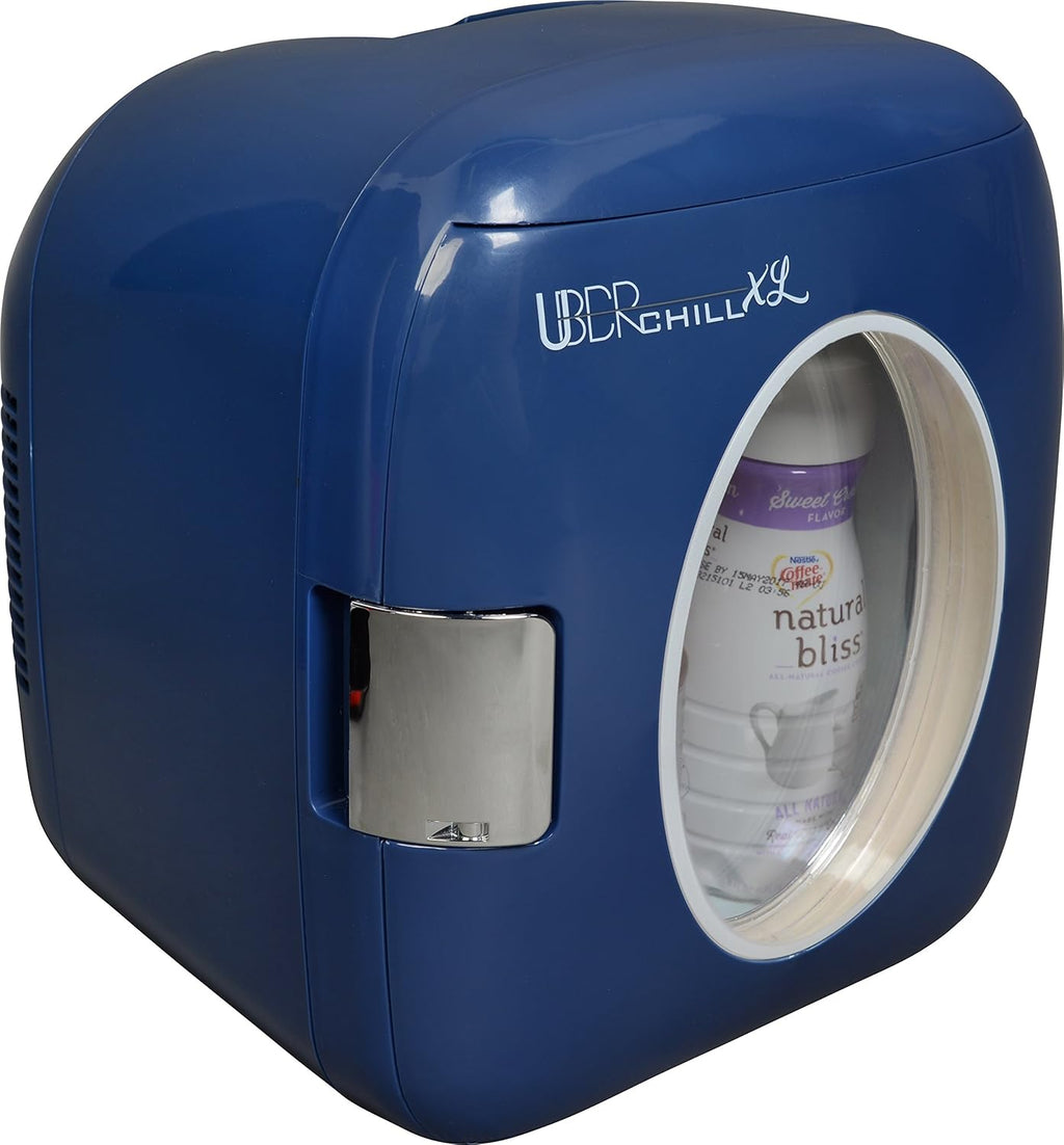 Uber Appliance UB-XL1 Uber Chill 12 Can Retro Personal Mini Fridge (Navy Blue)