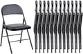 Sweetcrispy Folding Chair 12 Pack, Leather Padded Folding Chairs, Sturdy Metal Foldable Chairs, Easy to Use and Store, Outdoor and Indoor, for Home, Office, Party, Comfy