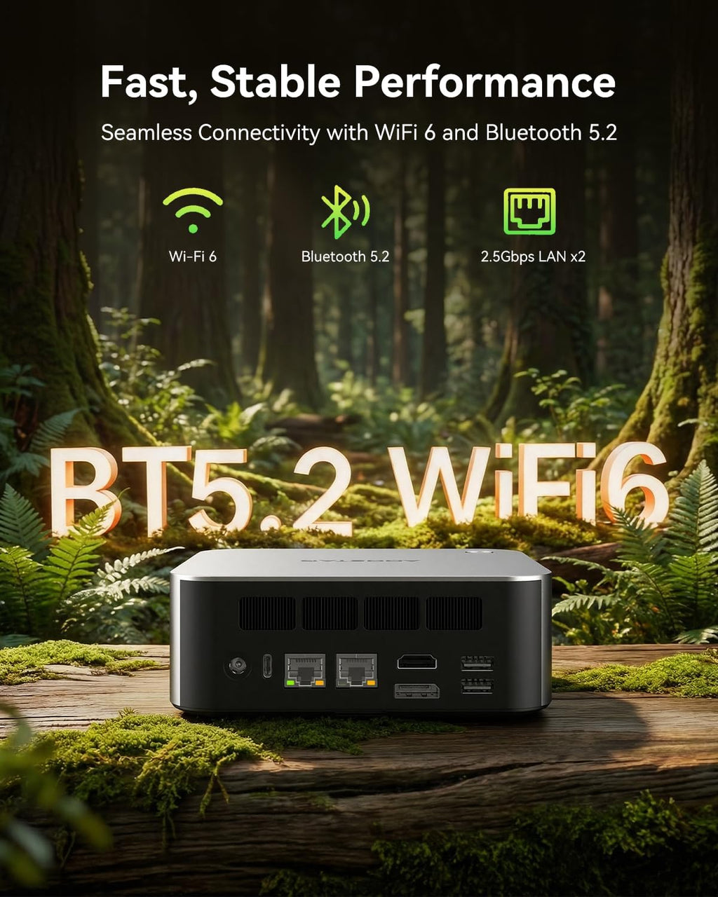 AOOSTAR MACO AMD R7 PRO 8845HS Mini PC with 32GB DDR5 RAM 1TB NVME SSD Mini Desktop Computer  OCULINK/ 2*USB4(PD|8K@60Hz)/HDMI2.1/1 xDP 1.4  2X 2.5G LAN 2*M.2 Slots