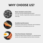 Deluxe 13 Piece Hybrid Ceramic Nonstick Stainless Steel Cookware Set-5 Piece Frying Pan Set, 6 PC Pot Set, 3.7QT Deep Sauté Pan&Lid, Induction Ready, Stay Cool, PFOA Free Compatible with All Cooktops