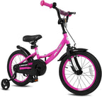 Olakids Kids Bike, 12 14 16 18 Inch BMX Style Toddlers Bike with Training Wheels Adjustable Seat Handlebar Coaster Brake Handbrake Safety Bell, Children's Bicycle for Boys Girls