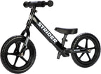 Strider 12” Sport Bike - No Pedal Balance Bicycle for Kids 1 to 4 Years - Includes Safety Pad, Padded Seat, Mini Grips & Flat-Free Tires - Tool-Free Assembly & Adjustments
