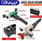 CARVALAX Pipe Tube Bender Set, for 1/4” to 7/8” O.D, 90° Ratcheting Tubing Bender Kit with Reverse Bending Adapters and 7 Multi-Color Aluminum Heads, for HVAC Air Condition Heating Repair